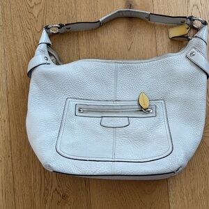 Coach White Leather Hobo Bag